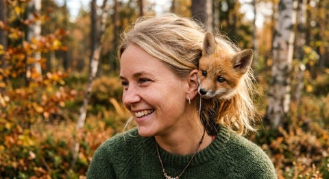 en räv bakom örat